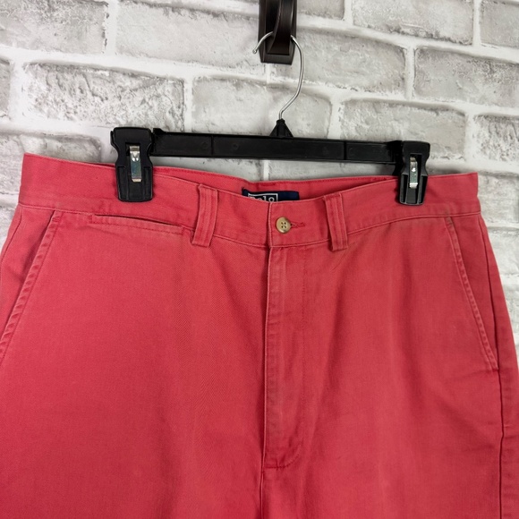 Polo Ralph Lauren VTG 90s Classic Red Coin Pocket Chino Shorts Mens 34 x 7" Seam - Picture 2 of 8